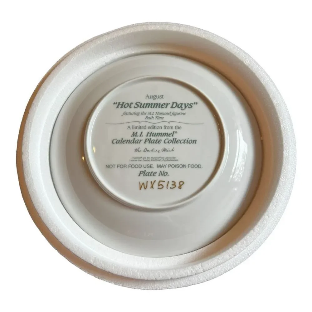 Danbury Mint Summer Stroll M.I. Hummel‎ July Calendar Plate Collection